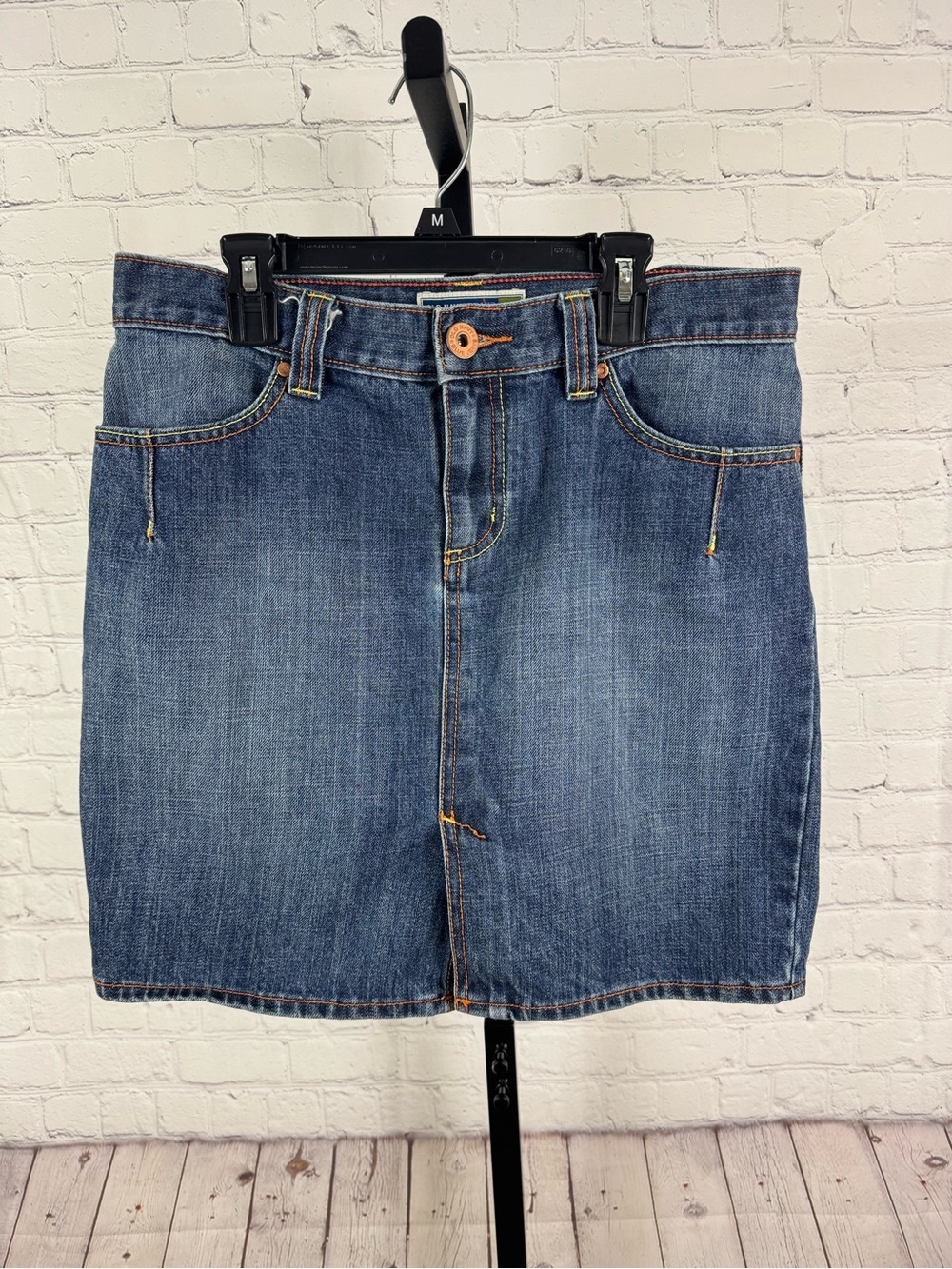 Old Navy Vintage Denim Pencil Low Waist Skirt Size 6